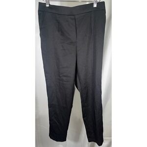 Streetwear Society Black Tapered Trousers High Waisted Elastic Back Pants Size M